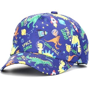 Julerwoo Kids Dinosaur & Shark Baseball Cap Fun Graphic Prints Adjustable Cap Sun Hats