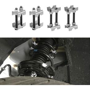 4PCS Coil Spring Spacer, 2 Way Adjustable Coil Spring Compressor Tool, Mini Coil Spring Compressor Strut Shock Absorber, Automotive Strut Spring Compressor Suitable for Cars, SUVs, Trucks