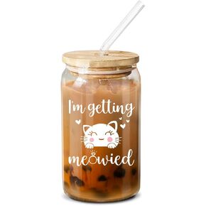 NewEleven Bridal Shower Gifts - Wedding Gifts For Bride - Bride To Be, Bachelorette Party, Engagement Gifts For Women - Bride Gifts For Bride To Be, Fiancee, Wifey, Her - 16 Oz Coffee Glass in Kuwait