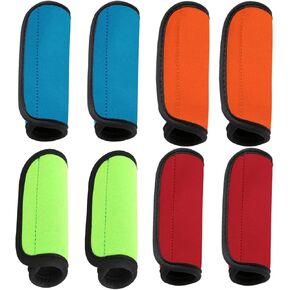 8 Pcs Luggage Handle Wrap Soft Comfortable Luggage Handle Sleeve Travel Suitcase Accessory with Padded Grip Colorful Luggage Identifier Tag for Easy Travel and Identification (4 Color)