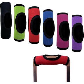 Wanty 6 Pack Multi Color Luggage Handle Wrap, Luggage Handle Wraps for Suitcase, Luggage Tags Identifiers with Hollow Design for Travel Accessories