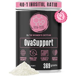 VITA-PCOS OvaSupport Supplement - Myo-Inositol & D-Chiro Inositol Supplement for Women - Inositol Powder for Women - 40:1 Ratio Myo 2000mg & D-Chiro 50mg Powder - 13.02 oz - 90 Day Supply