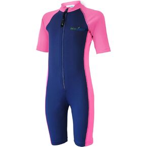 Ecostinger® Girls One Sunsuit UV Swimsuit Swimsuit Clorine Resistant UPF50+ Navy Pink