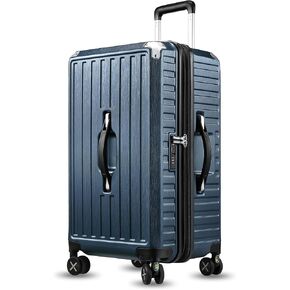 LUGGEX 28 Inch Luggage with Spinner Wheels, PC Expandable Hard Shell Suitcases Large Checked Luggage, Silver