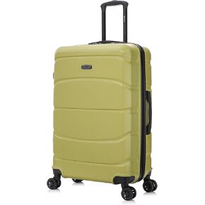 DUKAP SENSE Hardside Luggage with Spinner Wheels | 24 in Durable Lightweight Medium Checked Suitcase for Travel | Zipper Clouser Suit Case with Gel Handles and Trolley | Champagne in Kuwait