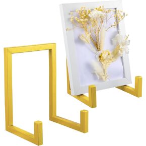 Sweetude 2 Pcs Large Plate Stands for Display Metal Frame Plate Holder Display Stand Decorative Table Top Easels for Picture, Book, Platter, Photo Easel(Black,8 Inch)