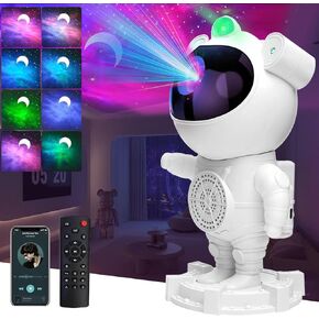 Astronaut Galaxy Projector, Galaxy Projector for Bedroom, Star Projector, Galaxy Night Light, White Noise, Bluetooth Speaker, with Timer and Remote, Gifts Christmas, Birthdays, Valentine's Day