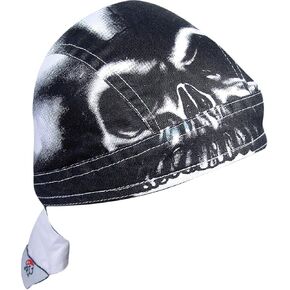Zanheadgear ZSG031 100% Cotton Road Hog Flydanna Bandanna, Airbrushed Skull