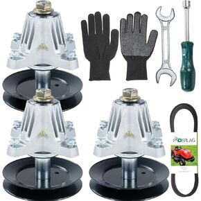 3 Pack 918-06978 Spindle Assembly Pre-Greased with 954-05025A Belt Replaces 618-06978 Spindle Assembly, Cub Cadet Spindle 918-06978 918 06978 618 06978 for Cub Cadet XT1 ST54, XT2 54 Tractors