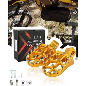 MX650 Foot Pegs Pedal Aluminum Footpegs Rest for MX650/500/350, SX500 Electric Dirt Rocket Bike, KNIGHT BLACK