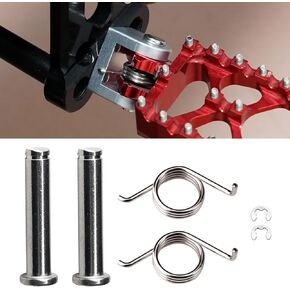 Dirt Bike Foot Pegs Springs Pedal Bolt Kit for Sur Ron Light Bee X/S Segway X160/X260, Stainless Steel Anti-rust Durable Footrests Springs Bolt Screw Left & Right(For Foot Pegs)