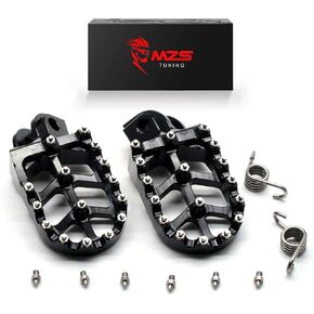 MZS Dirt Bike Foot Pegs, 2001-2018 Adventure Motorcycle Footpeg MX Pedal CNC Black Compatible with 65 85 125 150 200 250 300 400 450 500 640 660 690 950 990 1090 1290 Models