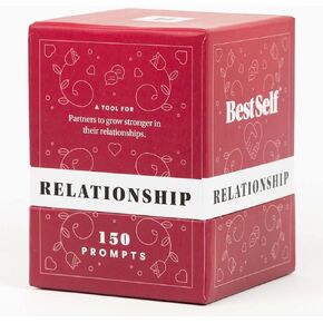 BestSelf Relationship Deck - 150 مناقشة تحفز المحادثات، ألعاب الأزواج المبتدئين - ألعاب بطاقات الأزواج المثالية للبالغين، هدايا رومانسية للأزواج