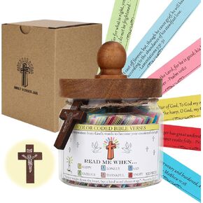 Bible Verse Jar, Glass Bible Verses Jar for Emotions and Feelings