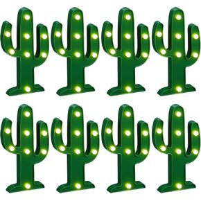 Kathfly 8 أجهزة كمبيوتر LED LEG LIGHT LIGHT CACTUS NIGHT TABLE LAMP صبار الصبار ديكورات صغيرة مصباح مصباح LED LED لغرفة نوم Garden Home Cinco de Mayo Mexican Party Decor Gift (2.76 × 4.72 × 0.98 بوصة)