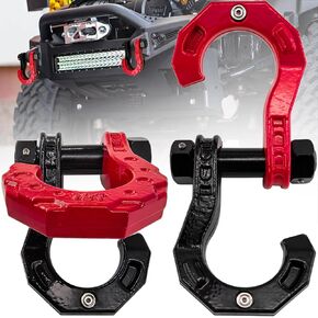 D Ring Stackles 2 Pack ، 3/4 "قيود فولاذية مزورة الثقيلة مع دبوس أمان 7/8" ، وقوة الفواصل 40،000 رطل القطر يقطن الرافعة على الطرق الوعرة ، والتعافي ، والتزوير ، والبحرية ، والسيارة ، والسيارات الدفع الرباعية ، و UTV