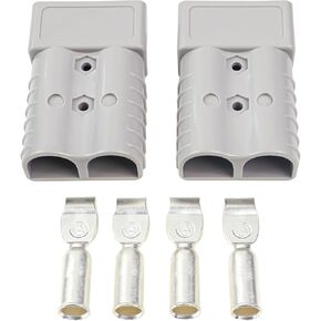 Gesepa 2 Pcs 350A Anderson Battery Quick Connect Kit 600V Quick Disconnect Battery Terminal 2/0AGM Wire Harness Plug Connector for Car Trailer Winch