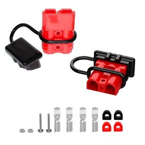 Anderson Connector, Battery Quick Disconnect Connector 6 to 12 Gauge Battery Cable Connector Quick Disconnect Battery Terminal, 8Awg Wire Harness Plug Connector Kit ， Car Winch Trailer,Forklift