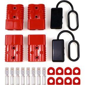 GESEPA 4 PCS 175A Battery Anderson Quick Connect Comple Cable Contraction 12V Batchonction Quick Connector 1/0 AWG Wire Harness Sluge Kit for trailer car winch