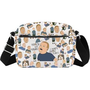 King Hill Cartoon Shoulder Bag King Cartoon TV Series Fans Messenger Bag Bobby Character Inspired Gift