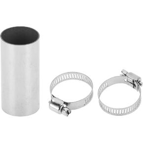 1 Set Heater Exhaust Pipe Connector 22mm ID 24mm OD Air Diesel Heater Exhaust Tube Connector Stainless Steel Silver Tone with Clamp