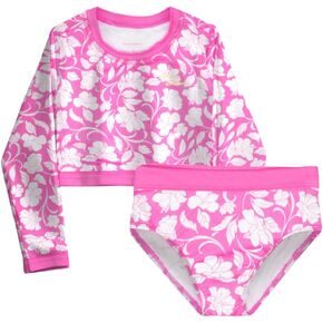 مجموعة ملابس سباحة من Tommy Bahama Girls ، واقي من الطفح الطفح طويل الأكمام ، وأسفلات السباحة ذات التجفيف السريع للأطفال