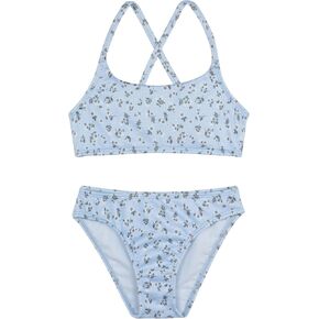 Gottex Kids Ditsy Dream Textured Criss Cross Strap Swim SetChlorine Fade Resistant and Built-in UPF UV 50+ Protection