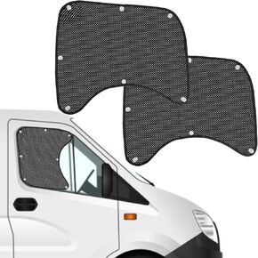 2PCS 24x22 Inch Side Window Sunshades for Semi-Truck Car Side Window Shade with Suction Cups for Volvo VNL Freightliner International Trucks RV Semi Truck Accessories