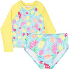 مجموعة ملابس سباحة من Tommy Bahama Girls ، واقي من الطفح الجلدي طويل الأكمام ، وأسفل ملابس بيكيني ، وملابس السباحة السريعة للأطفال