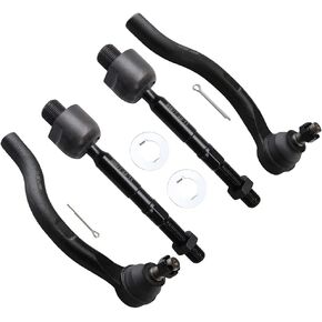 SCITOO 4pcs Front Suspension Kit Inner Tie Rod End Outer Tie Rod End Fit 2012-2015 For Honda Civic 2013-2018 For Acura ILX