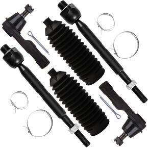 SCITOO 6pcs Front Suspension Kit Inner Tie Rod End Outer Tie Rod End Steering Rack Boot Fit 2007 2008 2009 2010 2011 For Honda CR-V