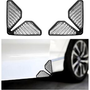 2 PCS Car Door Corner Protector Edge Guards, Real Carbon Fiber Anti-Collision Car Door Edge Protector, Self-Adhesive Decorative Auto Corner Protect, Vehicle Exterior Accessories (Black Sport)