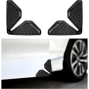 2 PCS Car Door Corner Protector Edge Guards, Real Carbon Fiber Anti-Collision Car Door Edge Protector, Self-Adhesive Decorative Auto Corner Protect, Vehicle Exterior Accessories (Black Sport) in Kuwait