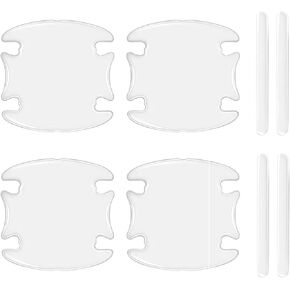 8PCS Car Door Handle Protector, Transparent Bumper Trim Guard Sticker, Waterproof Anti-Scratch Door Handle and Rear View Mirror Protection Film, Universal for Most Car