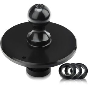 Forge Kingpin to Gooseneck Ball Adapter,Fit for Tractor or Trailer Fifth Wheel, 30000Lbs GTW, 2-5/16'' Ball, 5th Wheel Gooseneck Ball Hitch Adapter Replace#2085295 with Four Washer