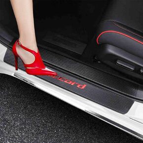 Xiter for Honda Accord 2012-2024 ألياف الكربون من الجلد الجلدي ، عتبة صفيحة ، حارس ، واقي ، واقي ، واقي ، واقي ، واقي ، واقي آلية ،