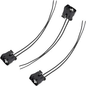 3 PCS Automotive Ignition Coil Connector Pigtail Plug Harness with Wires, Electrical Terminal Replacement for IS300 GS300 SC300, Durable Automotive Wiring Connectors for Coil Pack Systems (Black)
