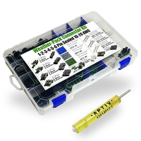 2-PIN (Conductor) 20 amps 18 20 GA, Weather-Pack Series, Sealer Terminals, Housing Male & Female Quick Disconnect QD Splice Kit