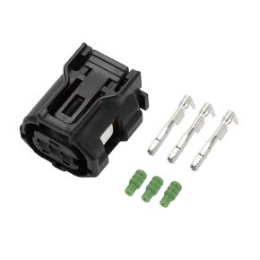 3 Pin Camshaft Position Sensor Connector Plug No.9091905060 - Car Female Wire Terminal Connector - for Lexus Plastic Black - 1 Set