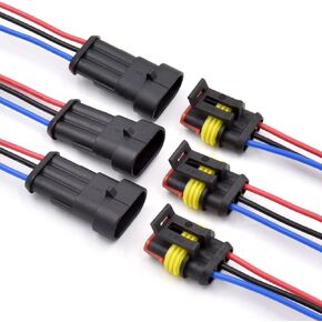 3 دبوس الطريق 16 AWG سيارة موصل كهربائي مقاوم للماء مع سلك AWG Marine للسيارة ، والشاحنات ، والقوارب ، واتصالات الأسلاك الأخرى 3 مجموعات