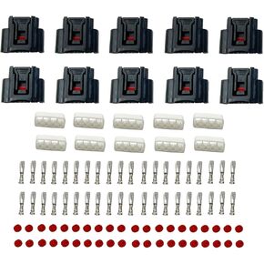 10pcs ملف الإشعال 4 موصل توصيل دبوس متوافق مع Camry Yaris Rav4 Highlander Chevy prizm pontiac vibe استبدال 90980-11885 7283-7449