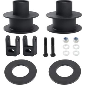 2.5" Front Leveling Kit Compatible with 2005-2024 Ford F250 F350 Super Duty 4WD, 2.5 inch High-Strength Steel Coil Spring Lift Spacers with Shock Mount Extenders & Sound Isolator