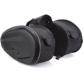 Motorcycle Saddlebags, 36L-58L Expandable Capacity, Motorcycle Panniers Universal, Waterproof, Detachable, Collapsible for Sport Dirt Bike Side Bags and Luggage
