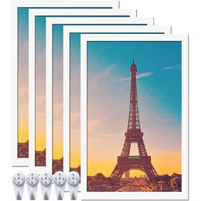 14 × 22 مجموعة إطار صورة من 5 ، إطارات الصور السوداء عالية الجدار الشفافة معرض سطح المكتب عمودي أفقي للملصقات صورة ملصقات القماش المصممة 14 × 22 بوصة