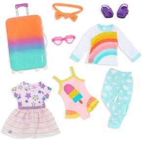 الفتيات اللامعات - دمية أستريد 14 بوصة قابلة لاتخاذ الوضعيات - شعر أحمر وعيون عسلي - ملابس تخييم وقبعة مطابقة وأحذية لامعة - ألعاب وملابس وإكسسوارات للأطفال من عمر 3 سنوات فما فوق in Kuwait