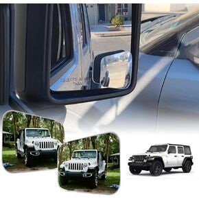SUNPIE Custom Made Blind Spot Mirror Compatible with 2007-2024 JK JL, Angle Adjustable, Extend View Mirror, Optimal Visibility, Clarity and Adaptability