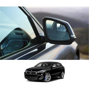 Blind Spot Mirror - Extended View, Premium Real Glass, Custom Fit - Compatible with BMW X2 F39 - Set of 2 (Left & Right)