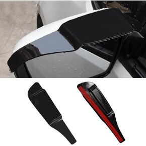 2PCS CAR REARVIWER MIRROR MIRROR حاجب المطر ، PVC مقاوم للماء حراس المطر المرآة مع دليل الهواء ، عكس مرآة المطر ، لتحسين الرؤية ، ملحق غلاف المطر العالمي للسيارة (أسود)