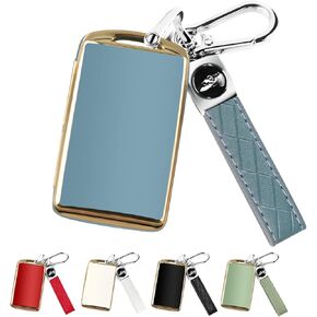 Qbuc Mazda Key Fob Cover مع سلسلة المفاتيح لعام 2019-2023 Mazda 3 ، 3 Hatchback ، CX-5 ، CX-9 ، CX-30