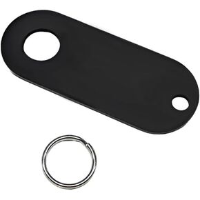 Motorcycle Bell Hanger, Good Luck Riding Motor Hanger with Split Ring, Metal Biker Bell Hanger Fits for Most Bells (Black, Style B)